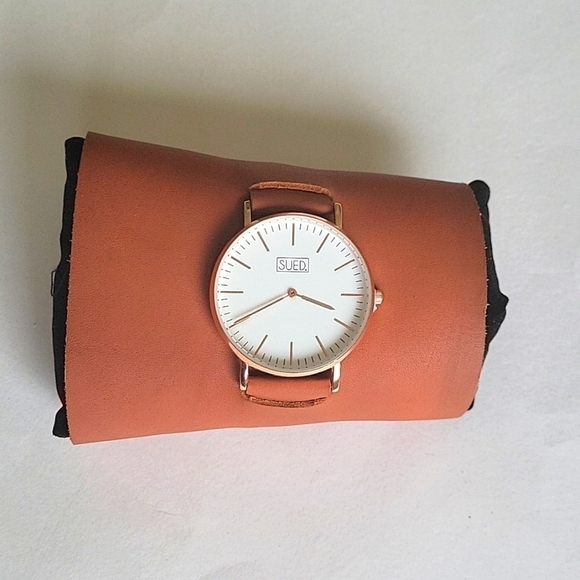 Handcrafted Statement Cuff Watch, 100% Leather +beaded basket for storage. - Picture 1 of 17